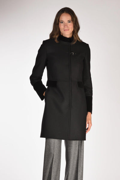 Cappotto Gancio Nero Donna