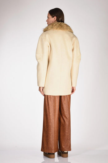 Cappotto Ecofur Beige Donna - 6