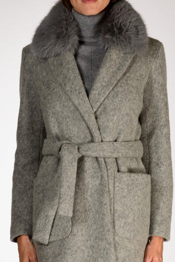 Cappotto Ecofur Grigio Donna - 3