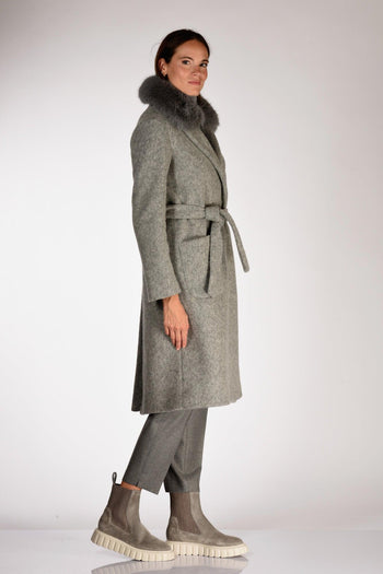 Cappotto Ecofur Grigio Donna - 4