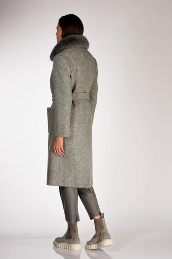 Cappotto Ecofur Grigio Donna - 5