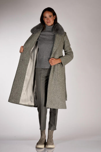 Cappotto Ecofur Grigio Donna - 6