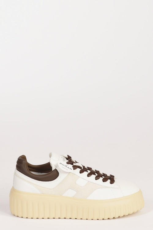 Sneakers H Stripes Bianco/marrone Donna