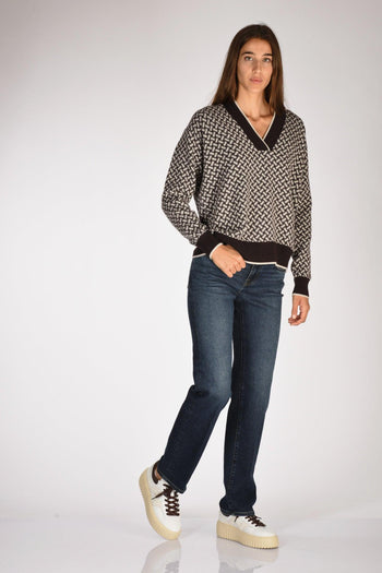 Sneakers H Stripes Bianco/marrone Donna - 2