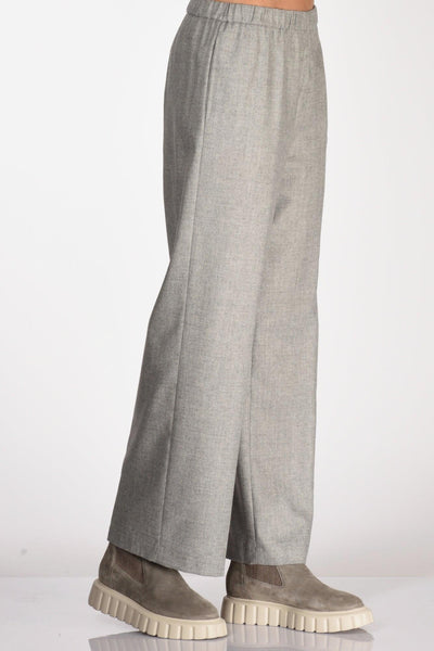 Pantaloni Elastico Grigio Donna