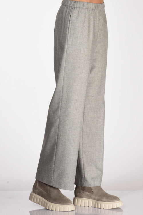 Pantaloni Elastico Grigio Donna