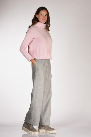 Pantaloni Elastico Grigio Donna - 2