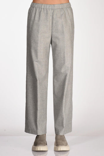 Pantaloni Elastico Grigio Donna - 3