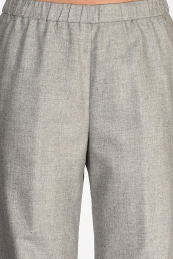 Pantaloni Elastico Grigio Donna - 4
