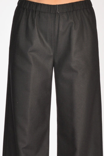 Pantaloni Elastico Nero Donna - 4