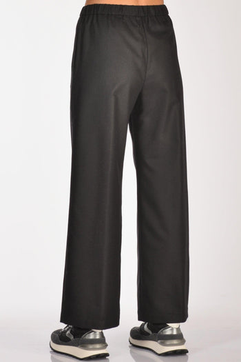 Pantaloni Elastico Nero Donna - 7