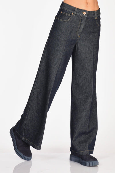 Pantalone Denim Blu Donna