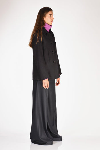 Caban Peacot Blu Donna - 4