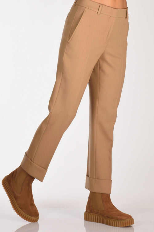 Slowear Pantalone Nevet Beige Cammello Donna