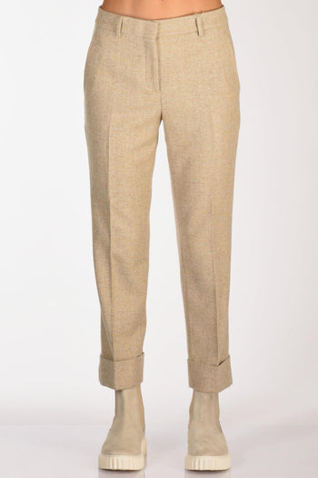 Slowear Pantalone Nevet Beige Melange Donna - 3