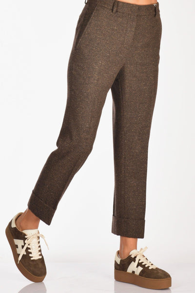 Slowear Pantalone Nevet Marrone Melange Donna