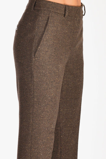 Slowear Pantalone Nevet Marrone Melange Donna - 5