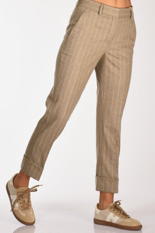 Slowear Pantalone Nevet Beige Donna