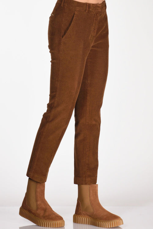 Slowear Pantalone Leyre Marrone Donna