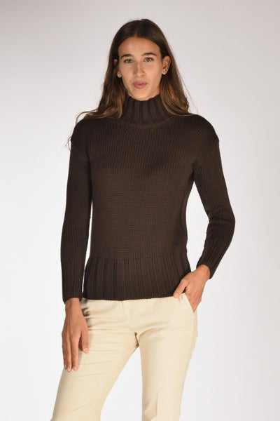 Slowear Maglia Lupetto Marrone Donna