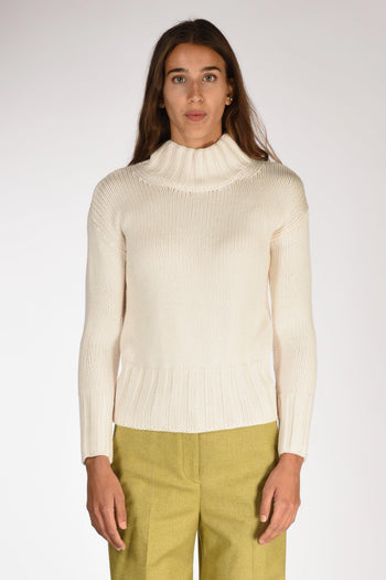 Slowear Maglia Lupetto Bianco Naturale Donna - 2