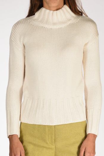 Slowear Maglia Lupetto Bianco Naturale Donna - 3