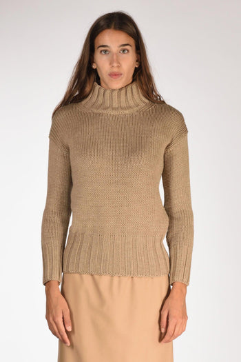 Slowear Maglia Lupetto Marrone Chiaro Donna - 2