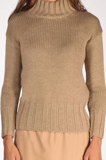 Slowear Maglia Lupetto Marrone Chiaro Donna - 3