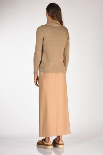 Slowear Maglia Lupetto Marrone Chiaro Donna - 5