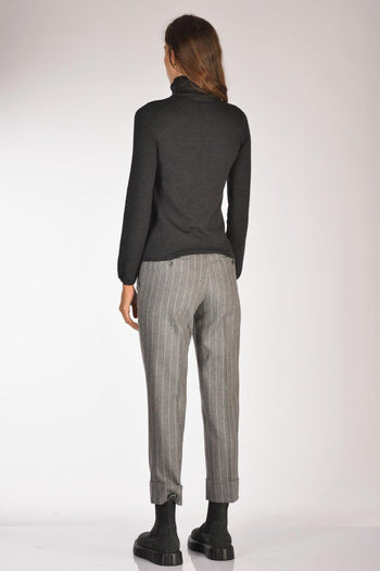 Slowear Collo Alto Grigio Melange Donna - 5