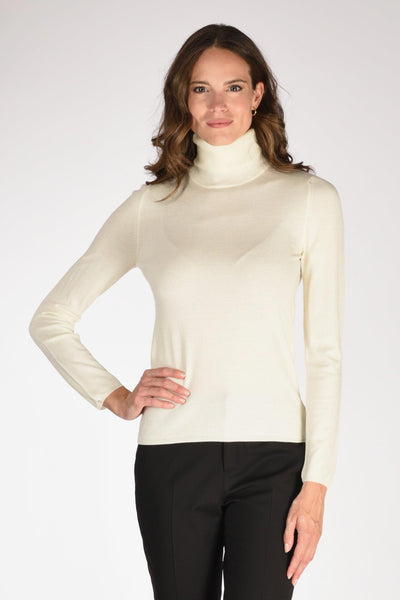 Slowear Collo Alto Bianco Latte Donna