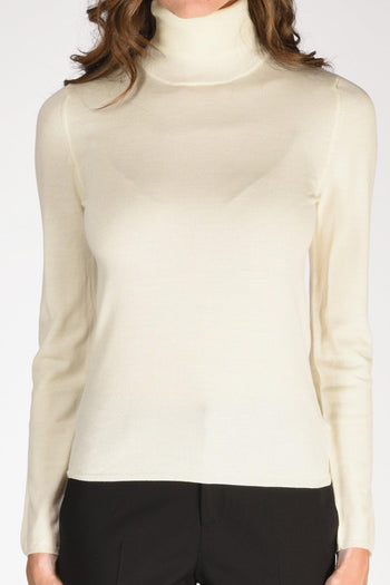 Slowear Collo Alto Bianco Latte Donna - 3