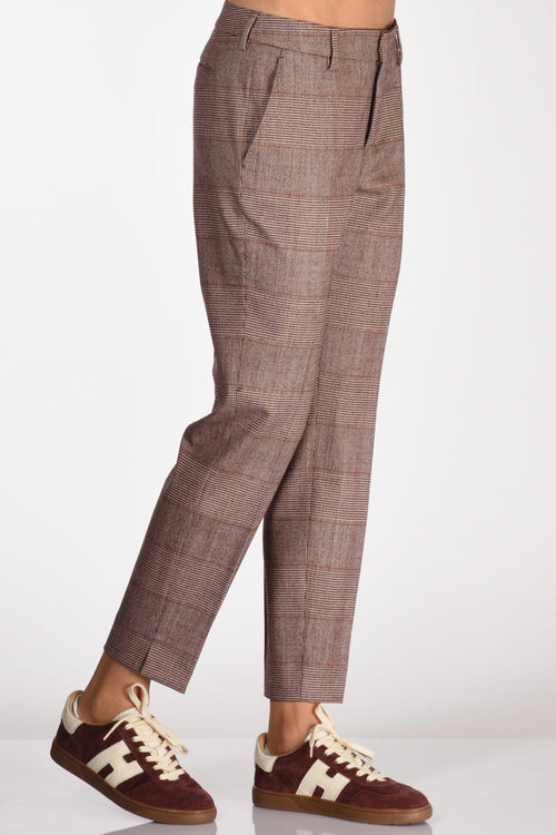 Pantalone New York Bianco/bordeaux Donna