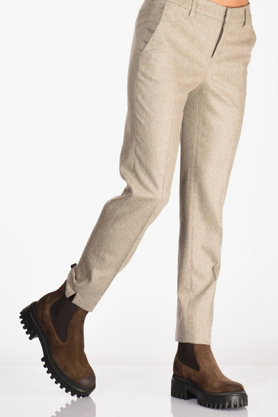 Pantalone New York Beige Melange Donna