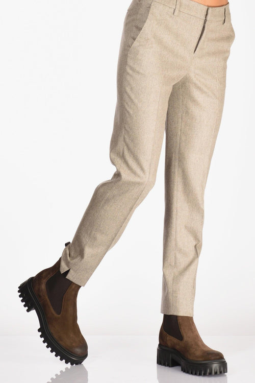 Pantalone New York Beige Melange Donna