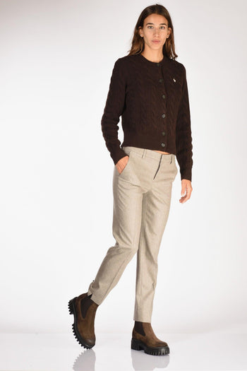 Pantalone New York Beige Melange Donna - 2