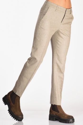 Pantalone New York Beige Melange Donna - 4