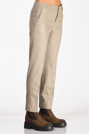 Pantalone New York Beige Melange Donna - 7