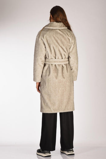 Cappotto Ecofur Grigio Tortora Donna - 5