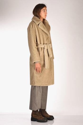 Cappotto Ecofur Beige Donna - 4