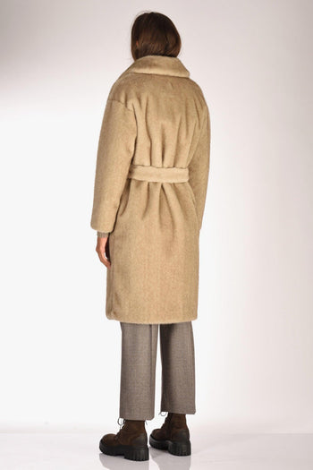 Cappotto Ecofur Beige Donna - 5