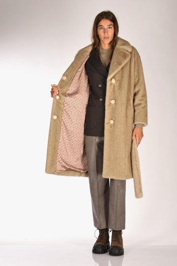 Cappotto Ecofur Beige Donna - 6