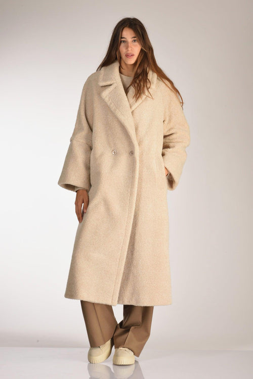 Cappotto Ecofur Beige Chiaro Donna