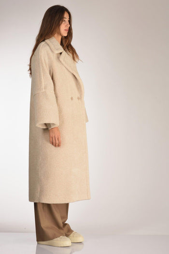 Cappotto Ecofur Beige Chiaro Donna - 4