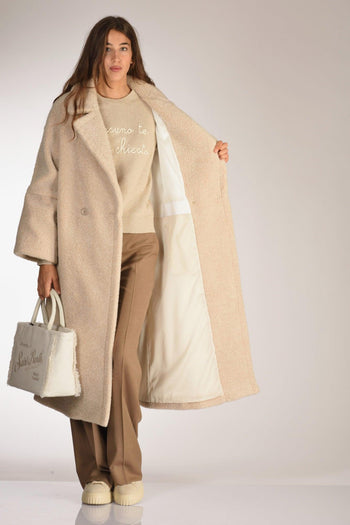 Cappotto Ecofur Beige Chiaro Donna - 6