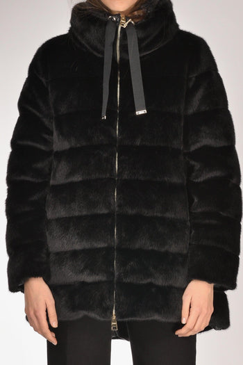 Iumino Faux Fur Nero Donna - 3