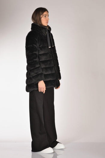 Iumino Faux Fur Nero Donna - 4