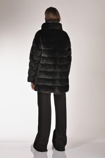 Iumino Faux Fur Nero Donna - 5
