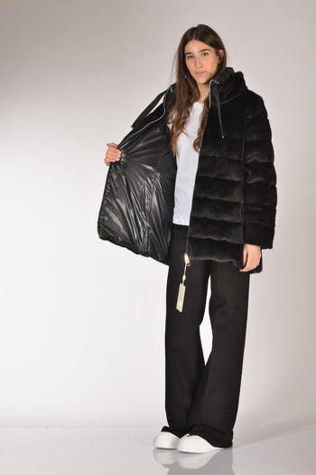 Iumino Faux Fur Nero Donna - 6