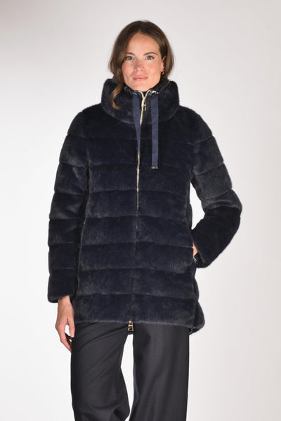 Iumino Faux Fur Blu Donna